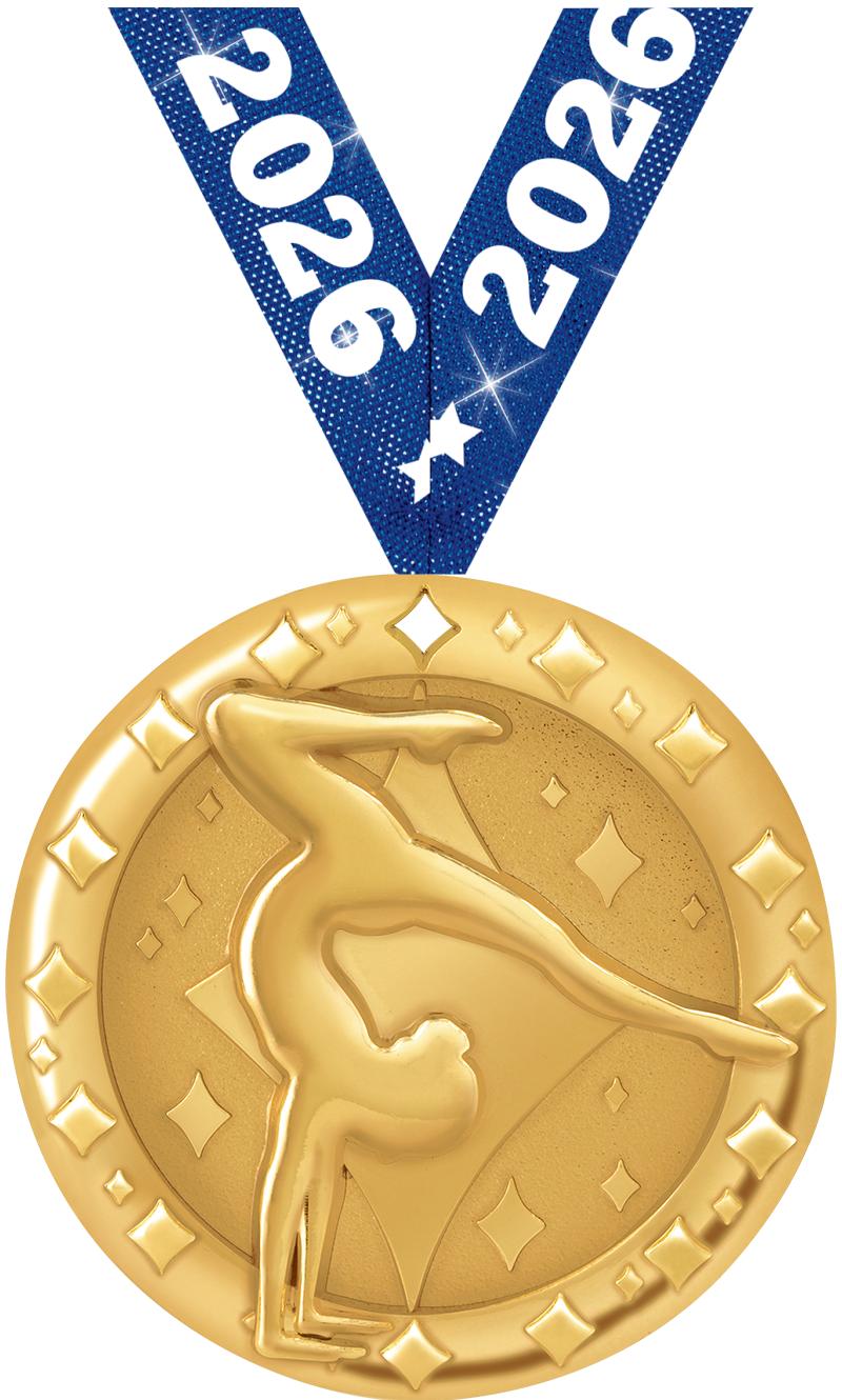 2"BLAZE FEMALE GYM MEDAL GOLD