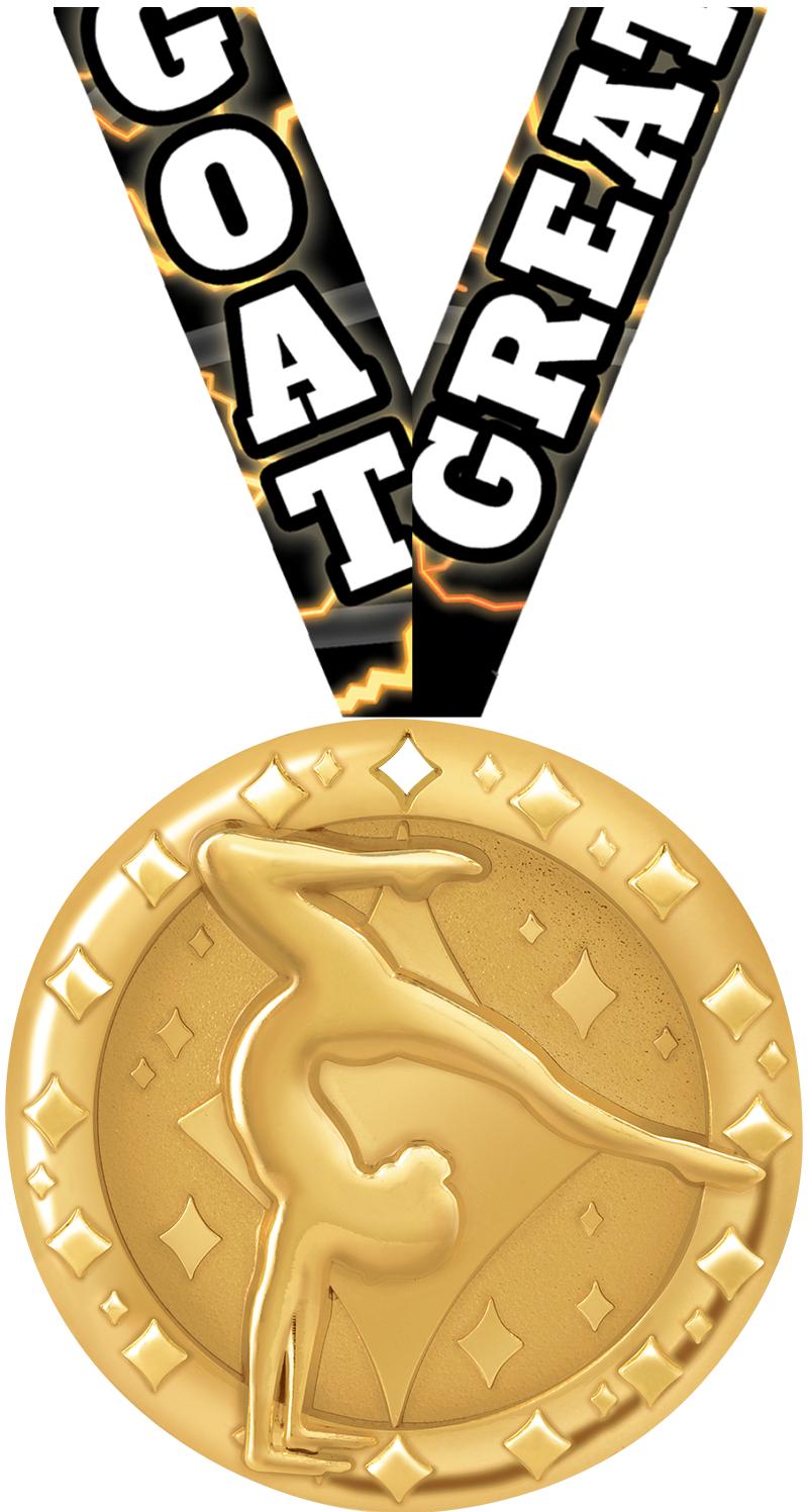 2"BLAZE FEMALE GYM MEDAL GOLD