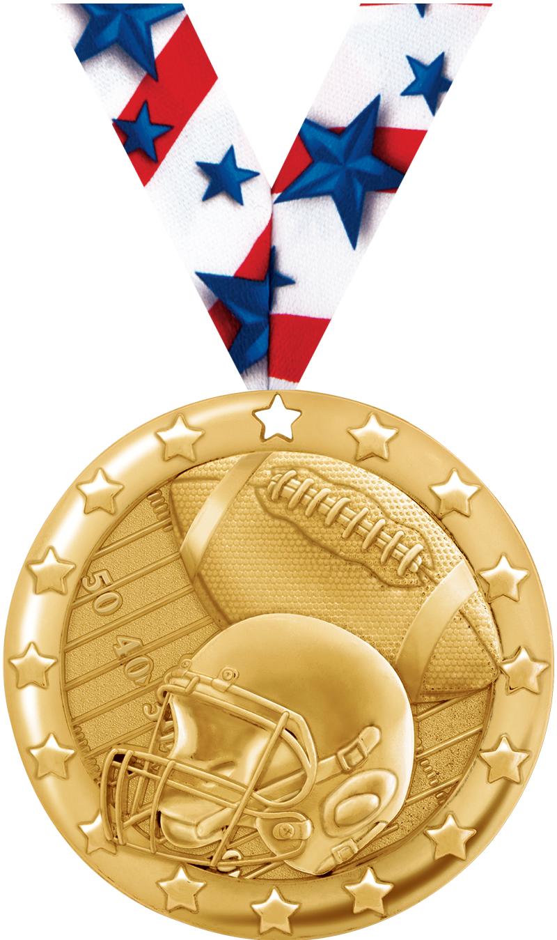 2" BLAZE FOOTBALL MDL GLD