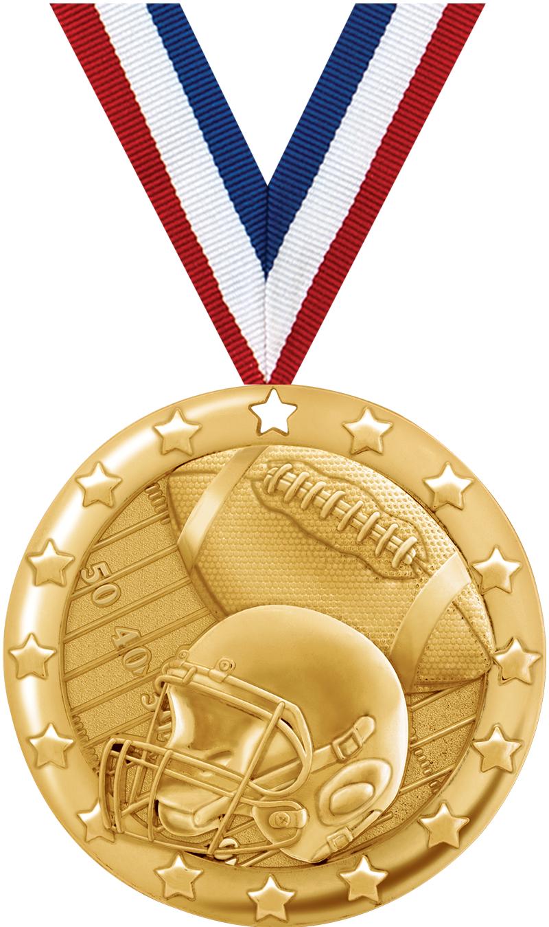 2" BLAZE FOOTBALL MDL GLD