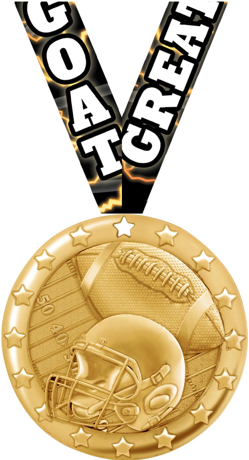 2" BLAZE FOOTBALL MDL GLD