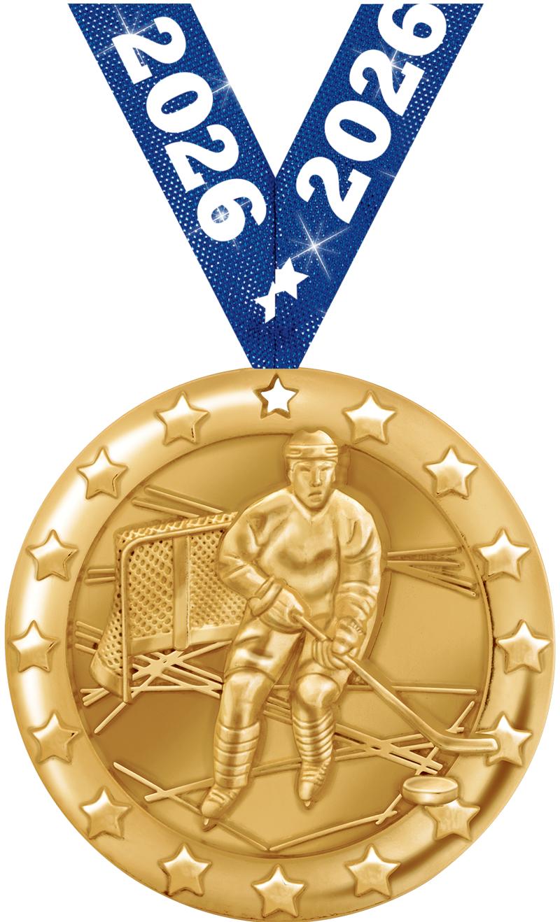 2" BLAZE HOCKEY MDL GLD