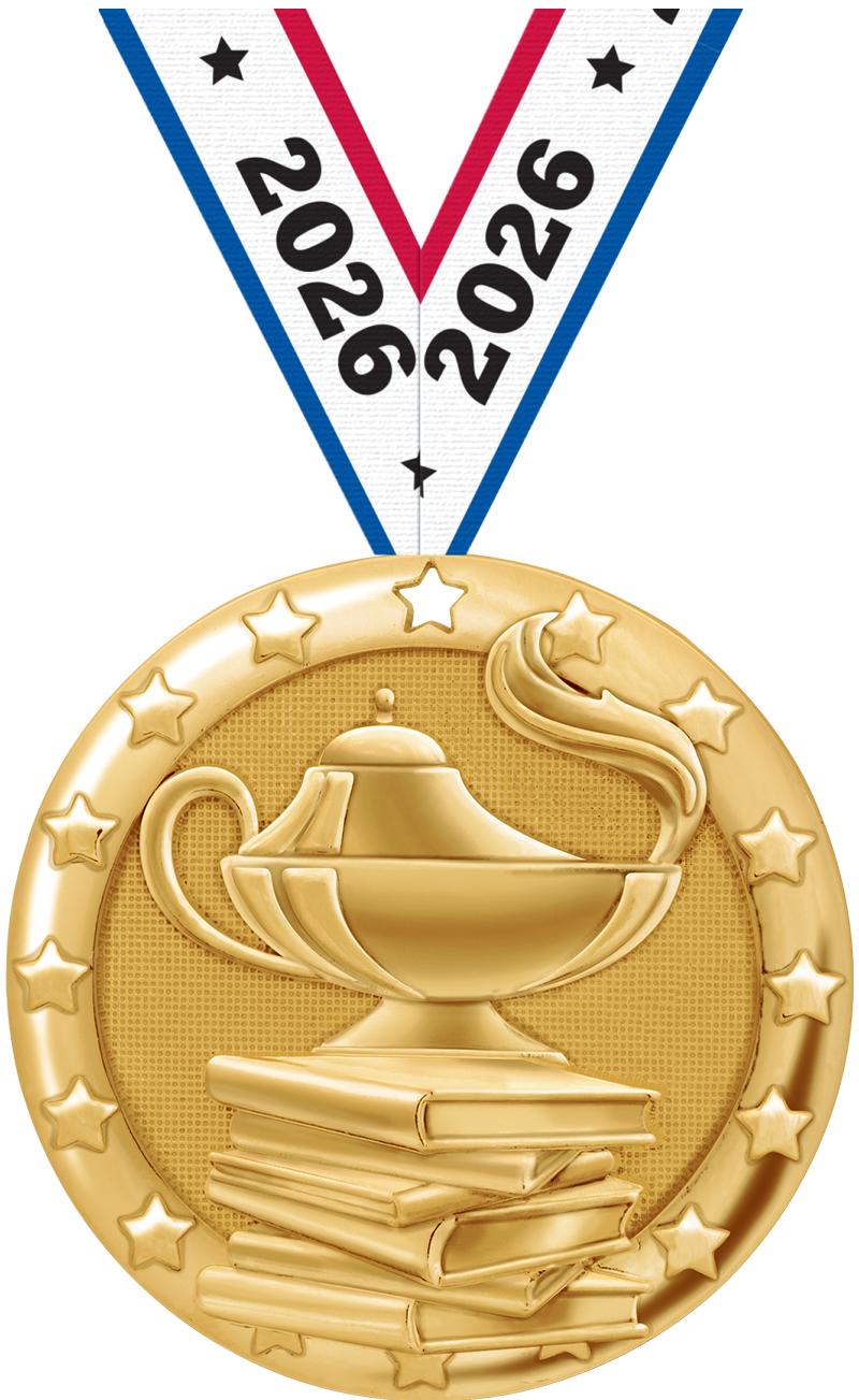 2" BLAZE SCHOLASTIC MDL GLD