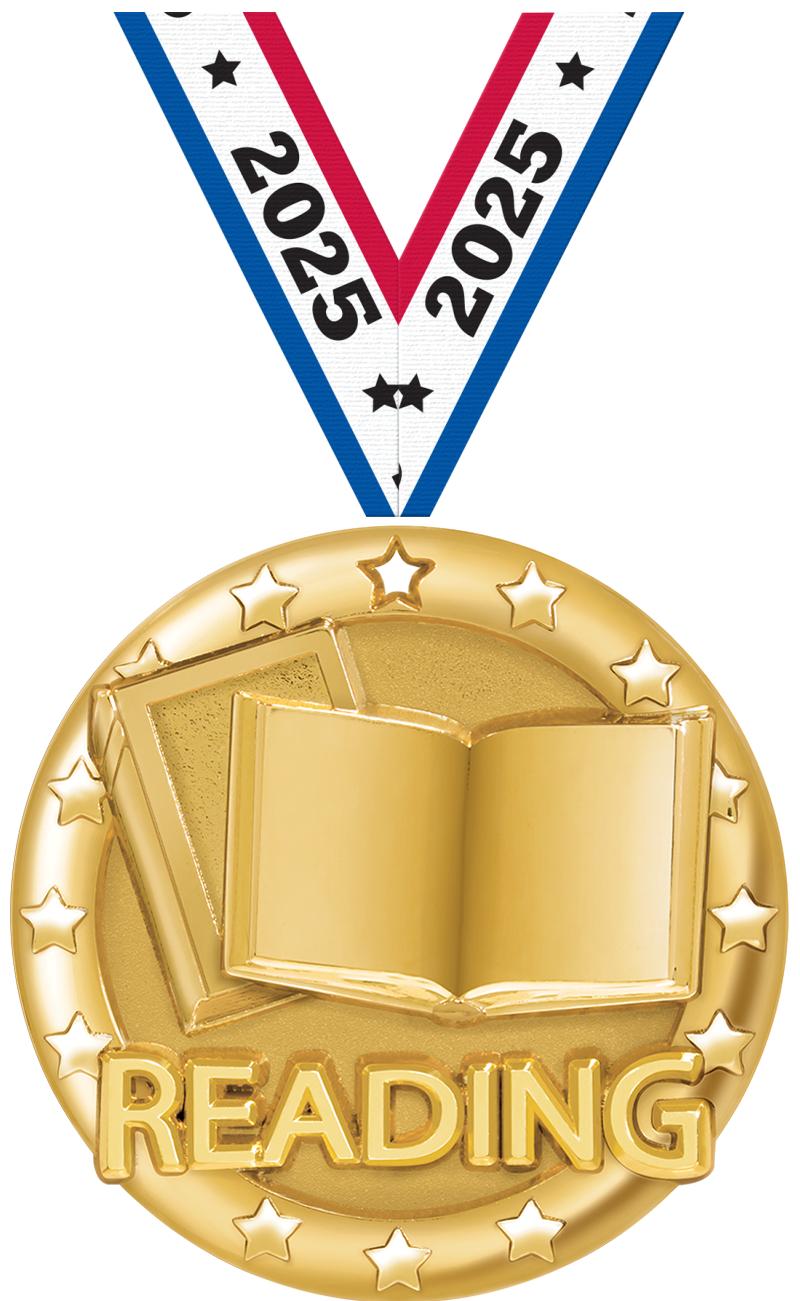 2" BLAZE READING MEDAL GOLD