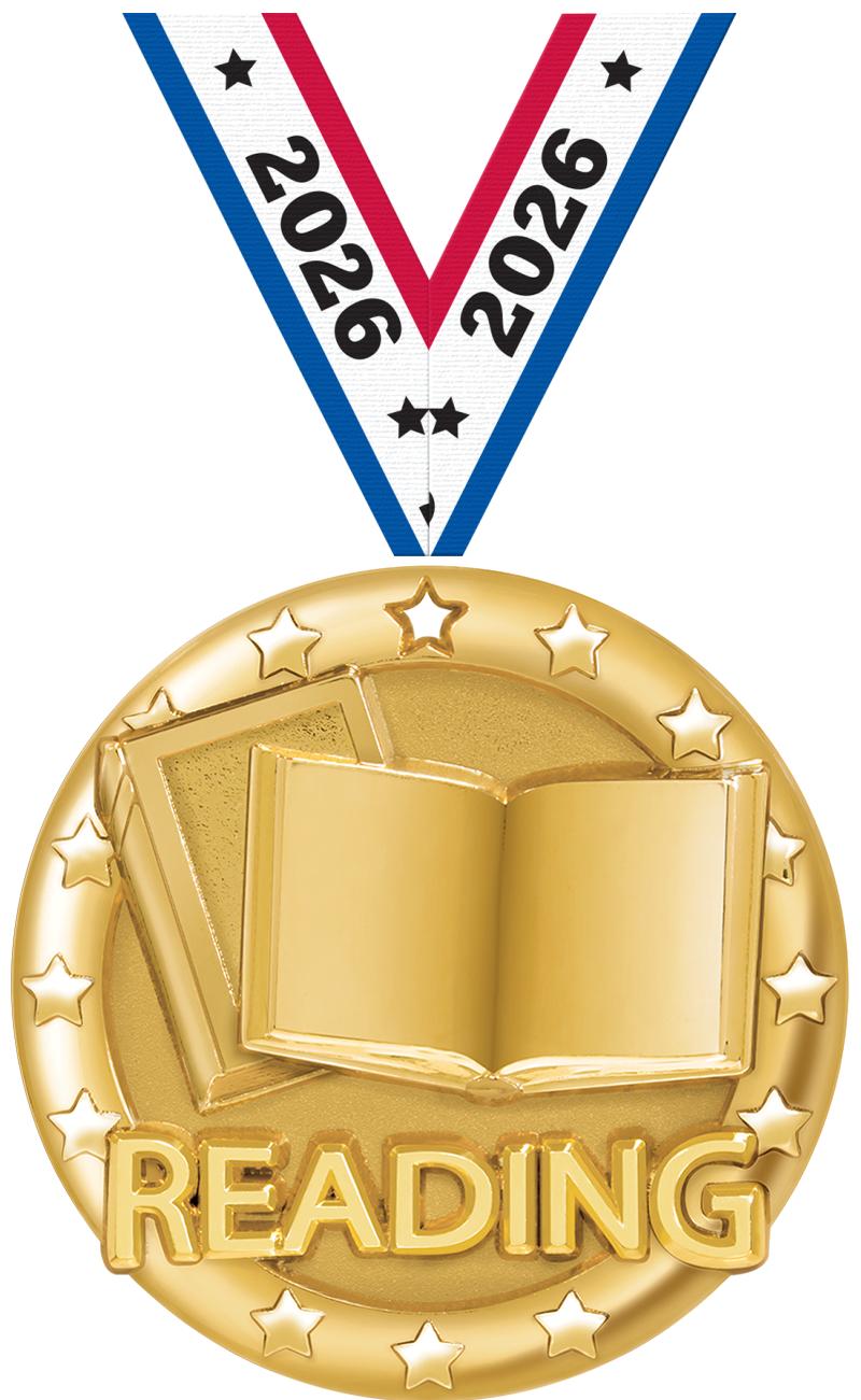 2" BLAZE READING MEDAL GOLD