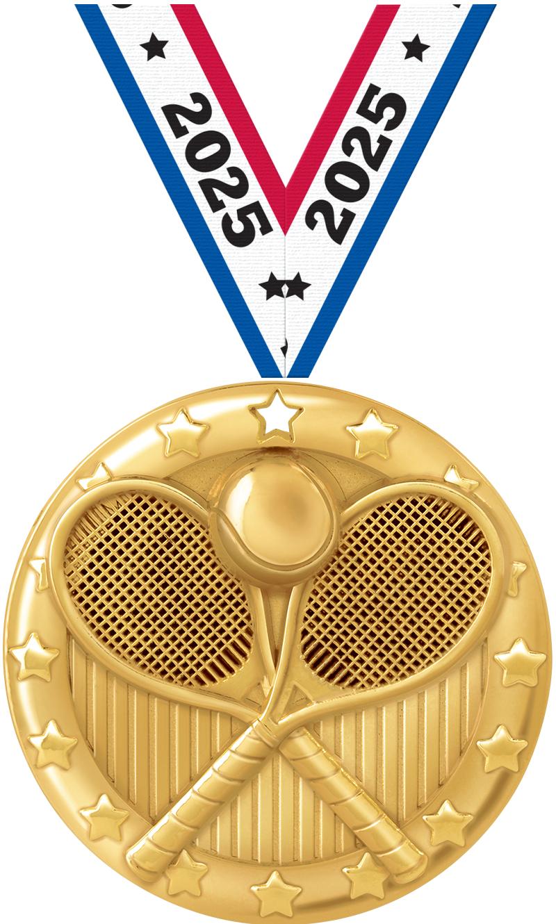 2"BLAZE TENNIS MEDAL GOLD