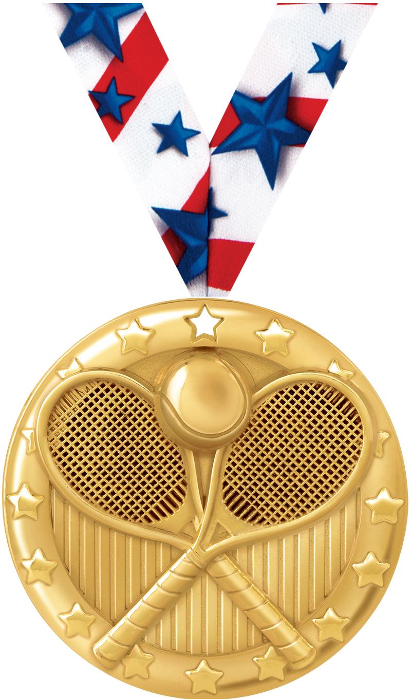 2"BLAZE TENNIS MEDAL GOLD