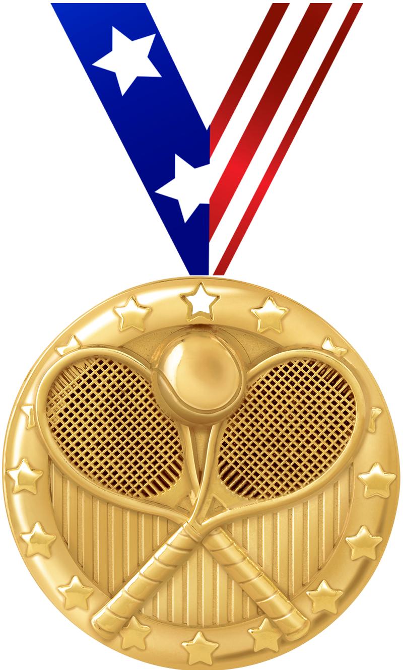 2"BLAZE TENNIS MEDAL GOLD