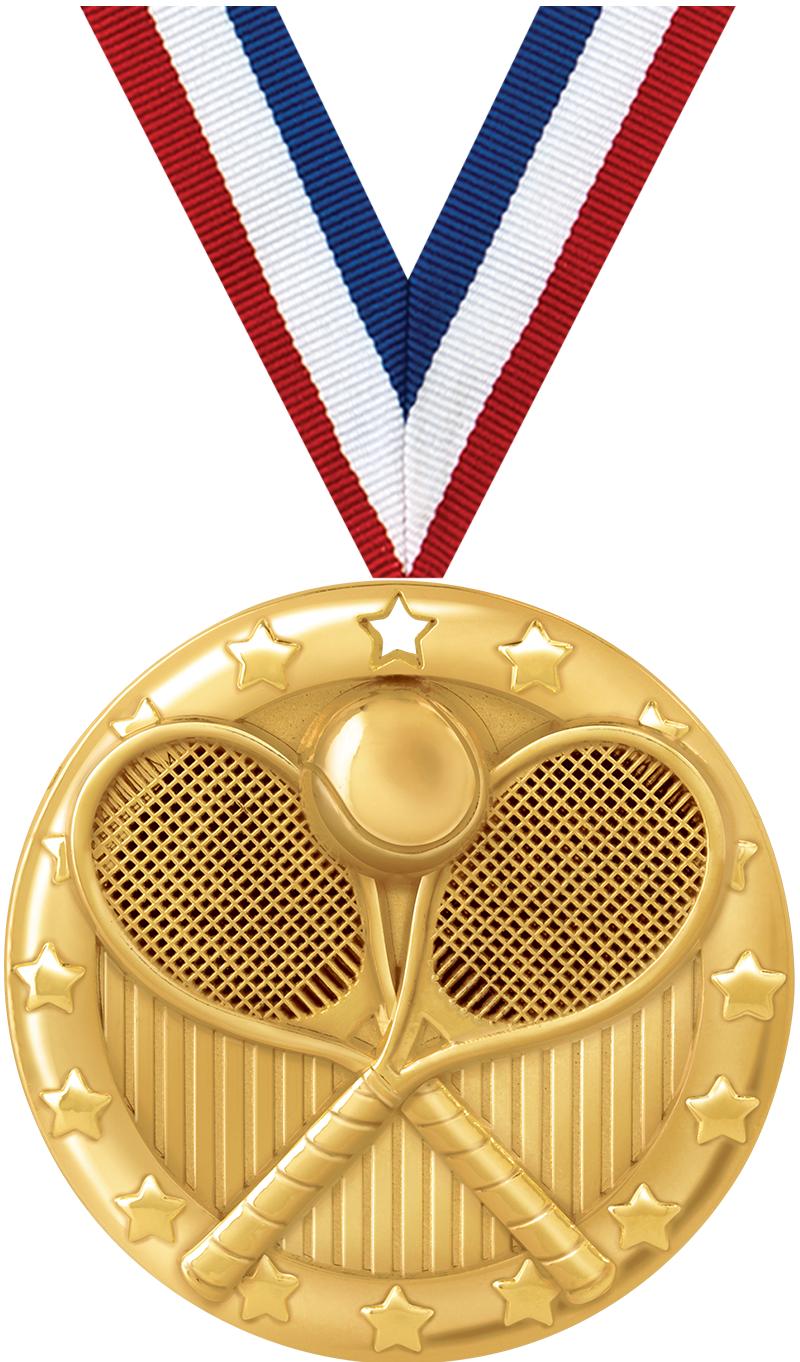 2"BLAZE TENNIS MEDAL GOLD