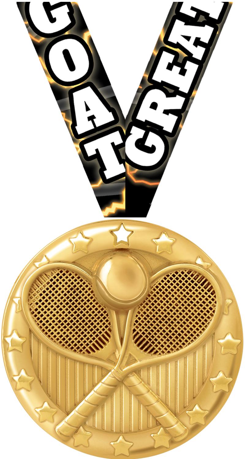 2"BLAZE TENNIS MEDAL GOLD