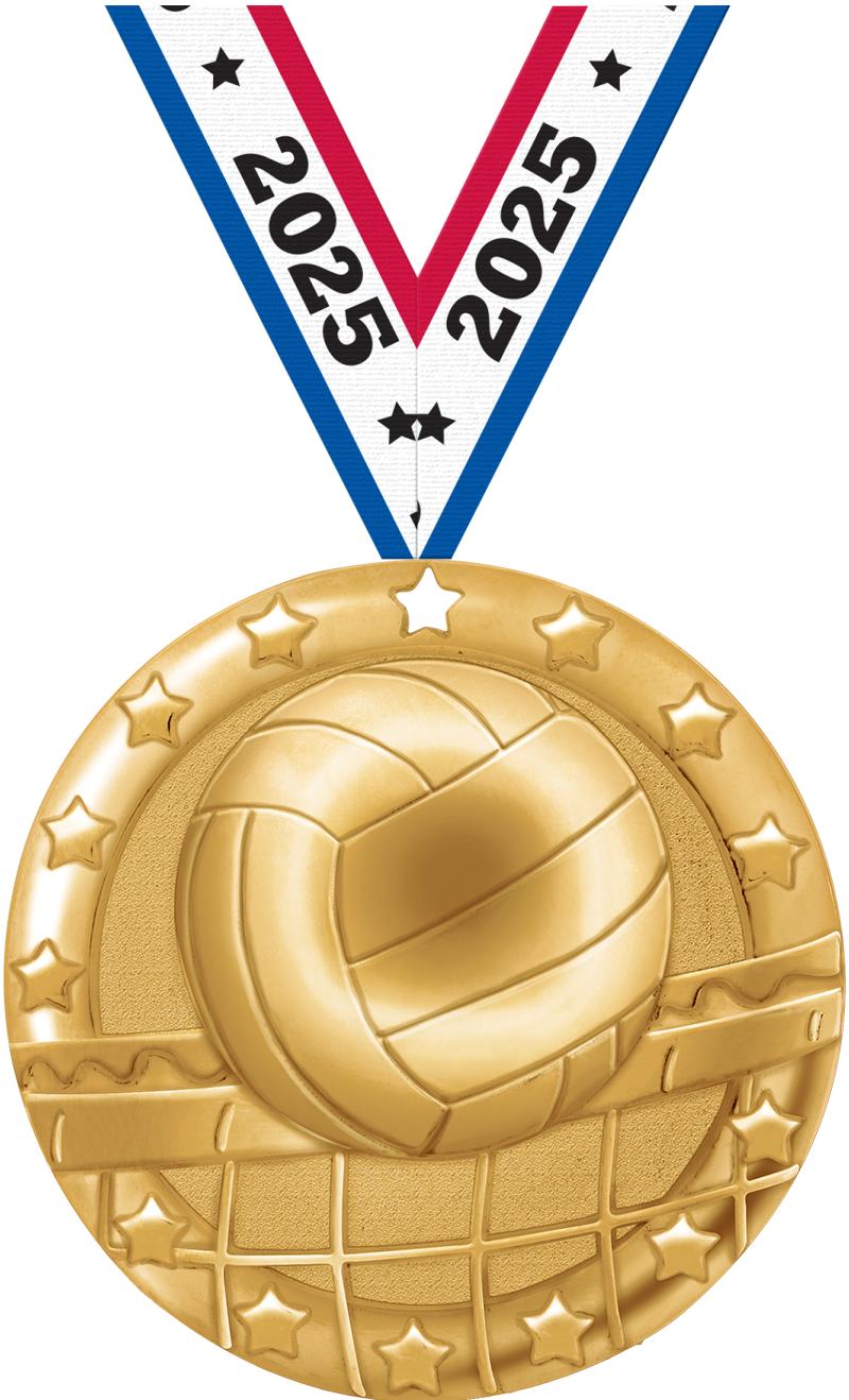 2" BLAZE VOLLEYBALL MDL GLD