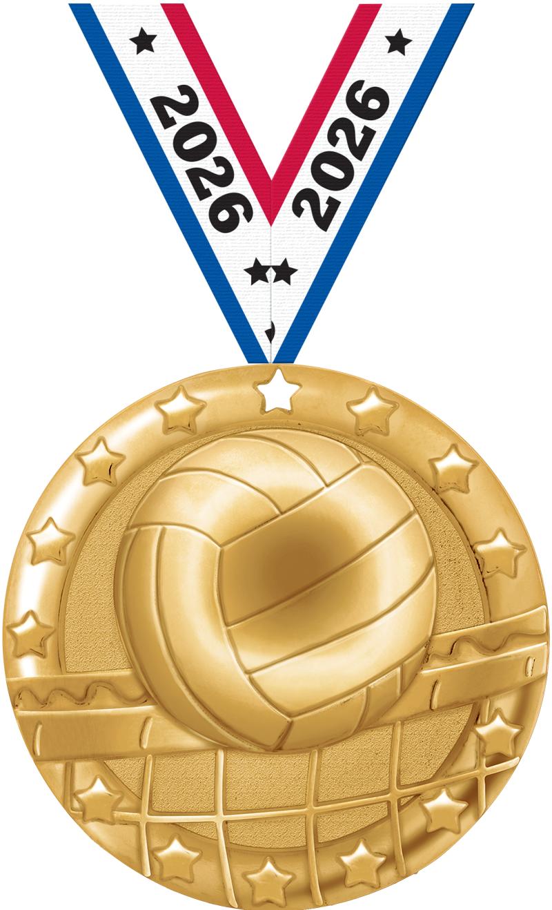 2" BLAZE VOLLEYBALL MDL GLD