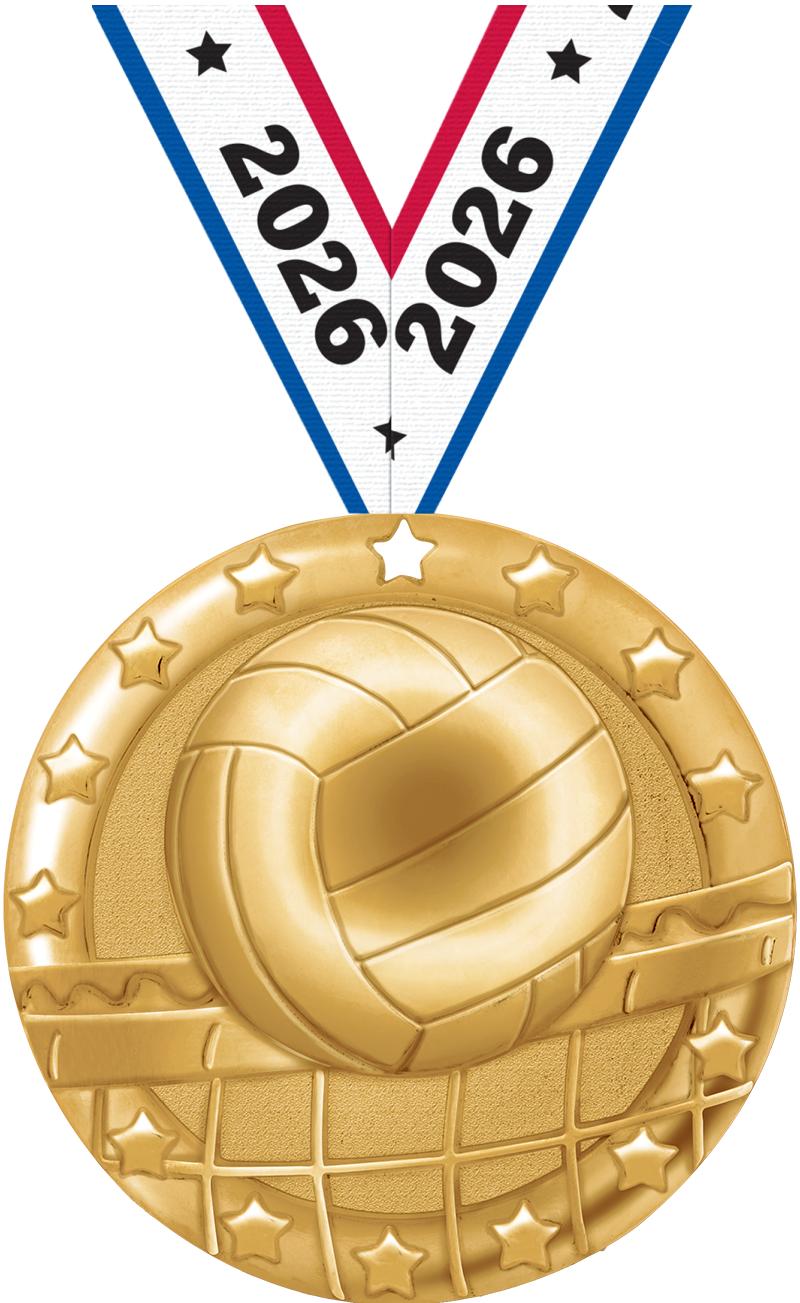 2" BLAZE VOLLEYBALL MDL GLD