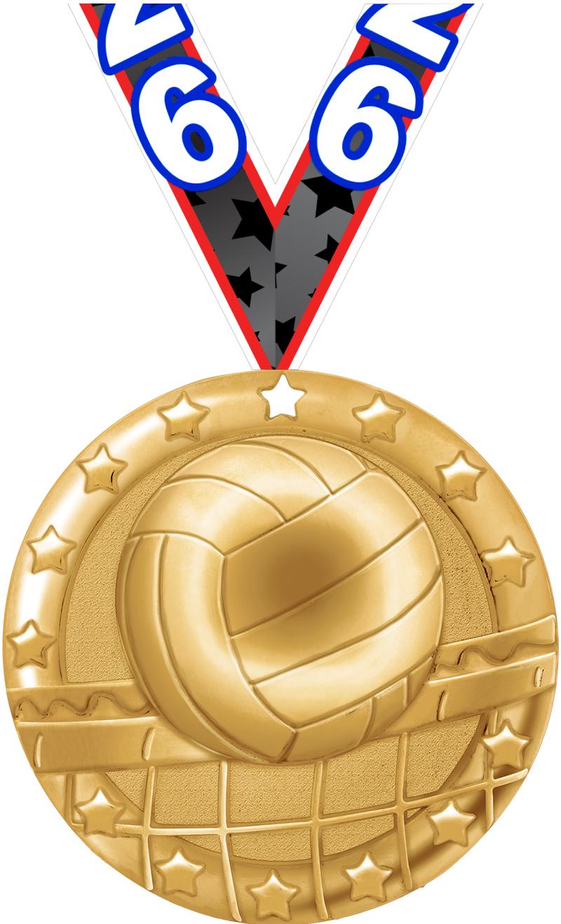 2" BLAZE VOLLEYBALL MDL GLD