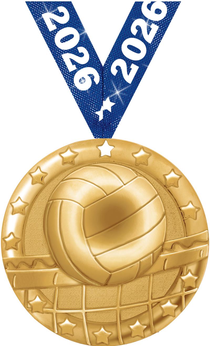 2" BLAZE VOLLEYBALL MDL GLD