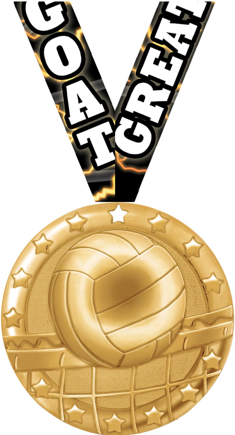 2" BLAZE VOLLEYBALL MDL GLD