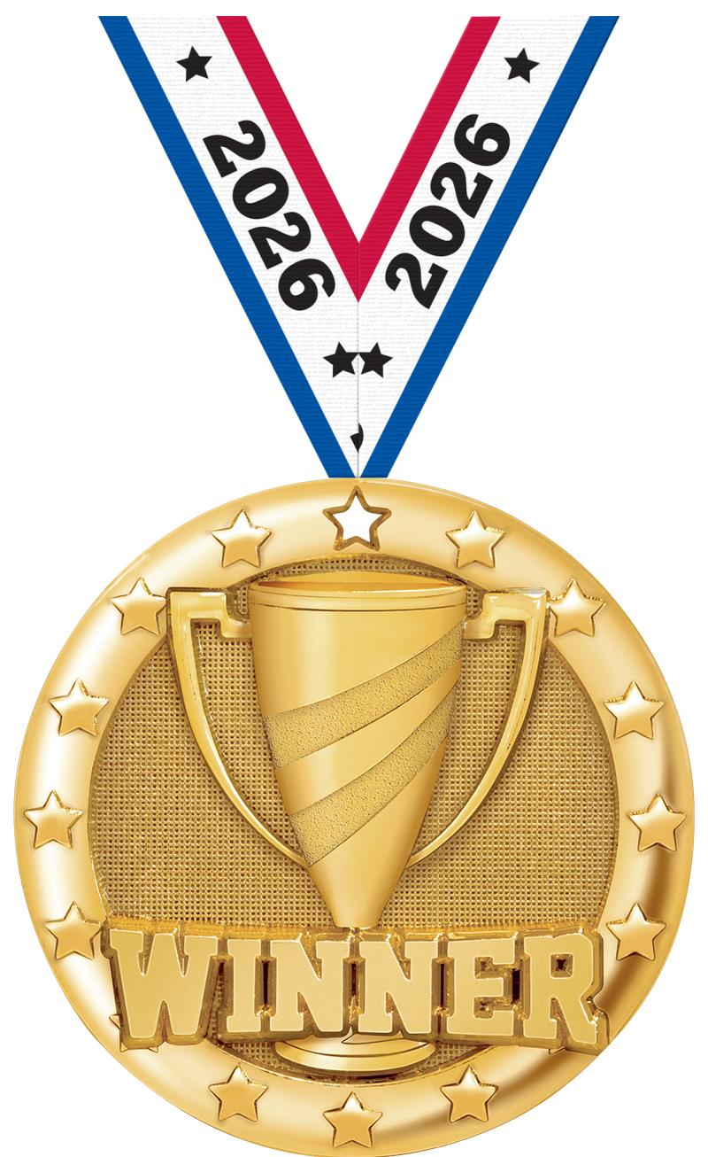2" BLAZE WINNER MEDAL GOLD