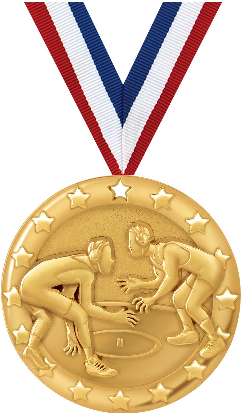 2"BLAZE WRESTLING MEDAL GOLD
