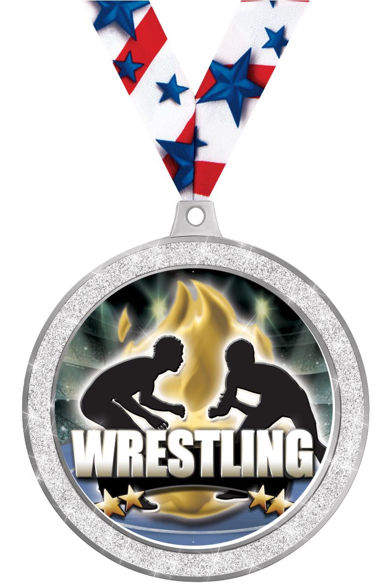 Gold Wrestling Pin Award, Crown Awards 1.35 Engravable Wrestling Pin