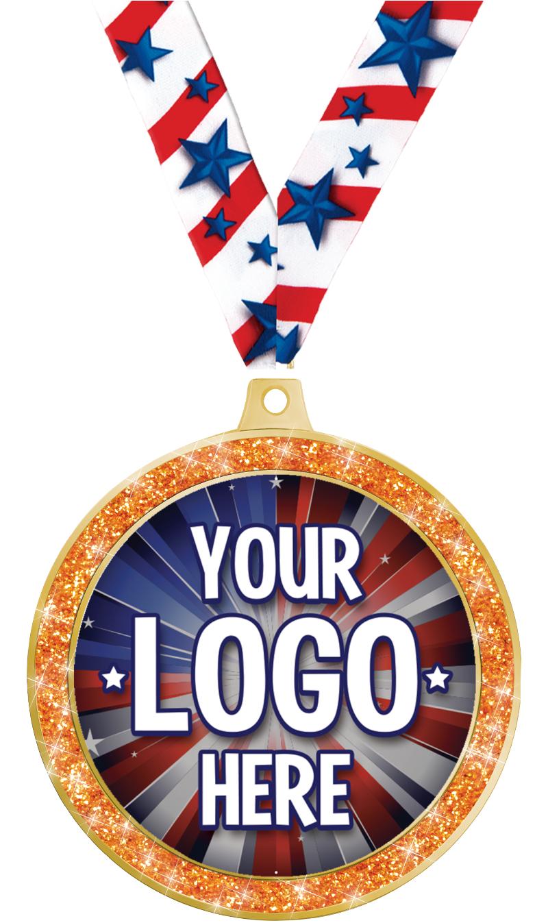 Personalized 1st Place Insert Medal Custom Recognition Award w/ Text - Trophy Partner Custom Awards