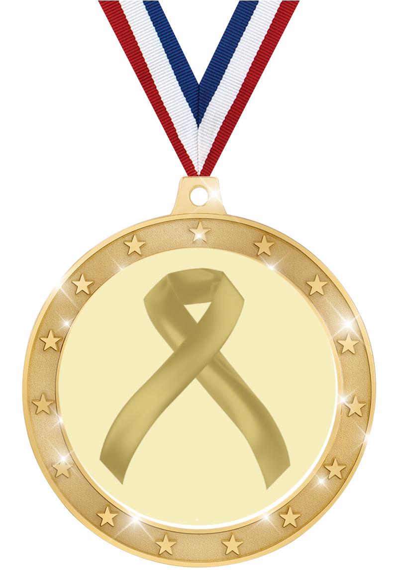 Light Green Ribbon Awareness 3 Award Medal