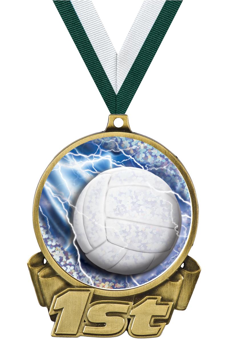 Epic 2.75 Sport Breakthrough Volleyball Award Medal & Ribbon