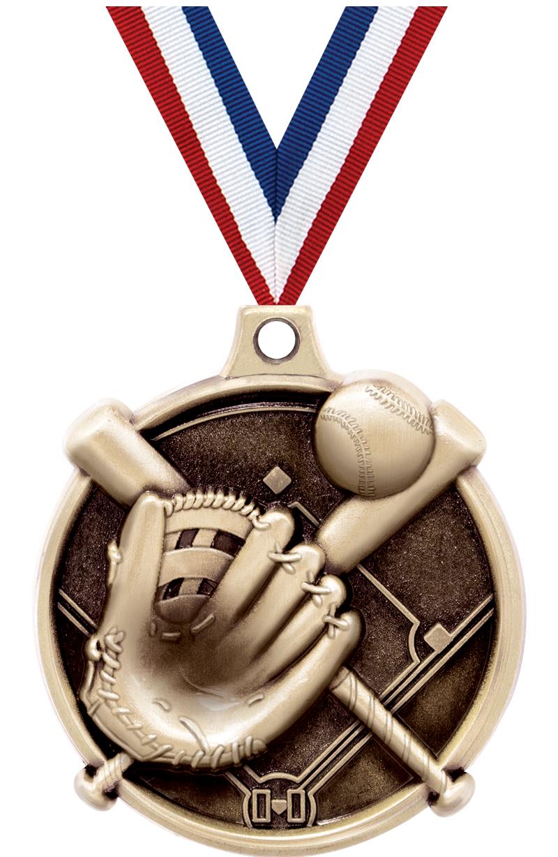 1.5"3D CHALLENGER BASEBALL GLD