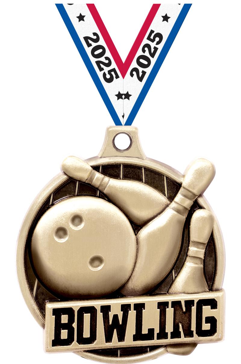 1.5"3D CHALLENGER BOWLING GOLD