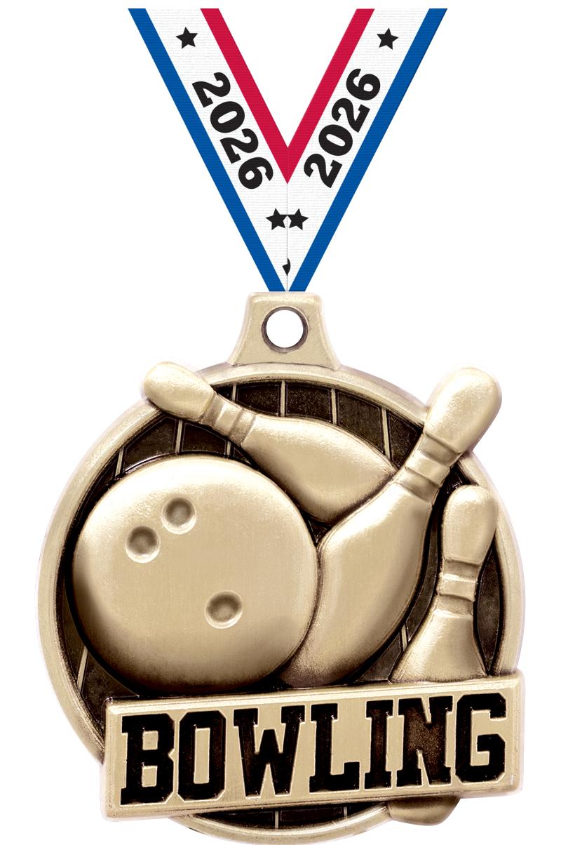 1.5"3D CHALLENGER BOWLING GOLD