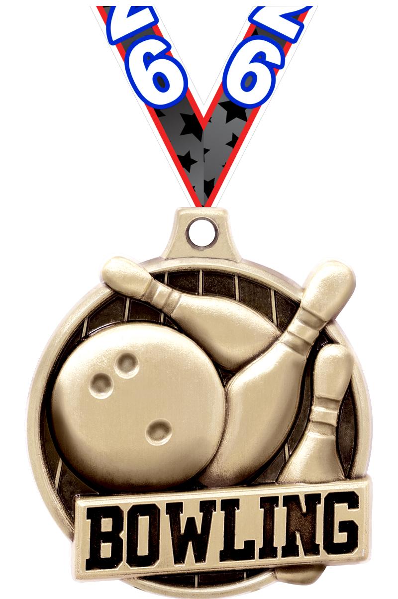 1.5"3D CHALLENGER BOWLING GOLD