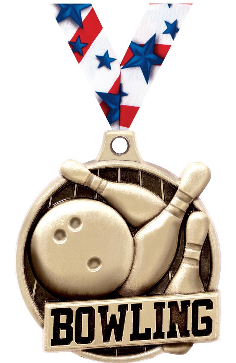 1.5"3D CHALLENGER BOWLING GOLD