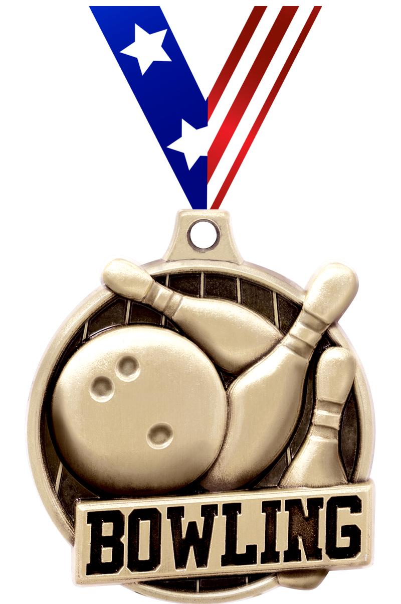 1.5"3D CHALLENGER BOWLING GOLD