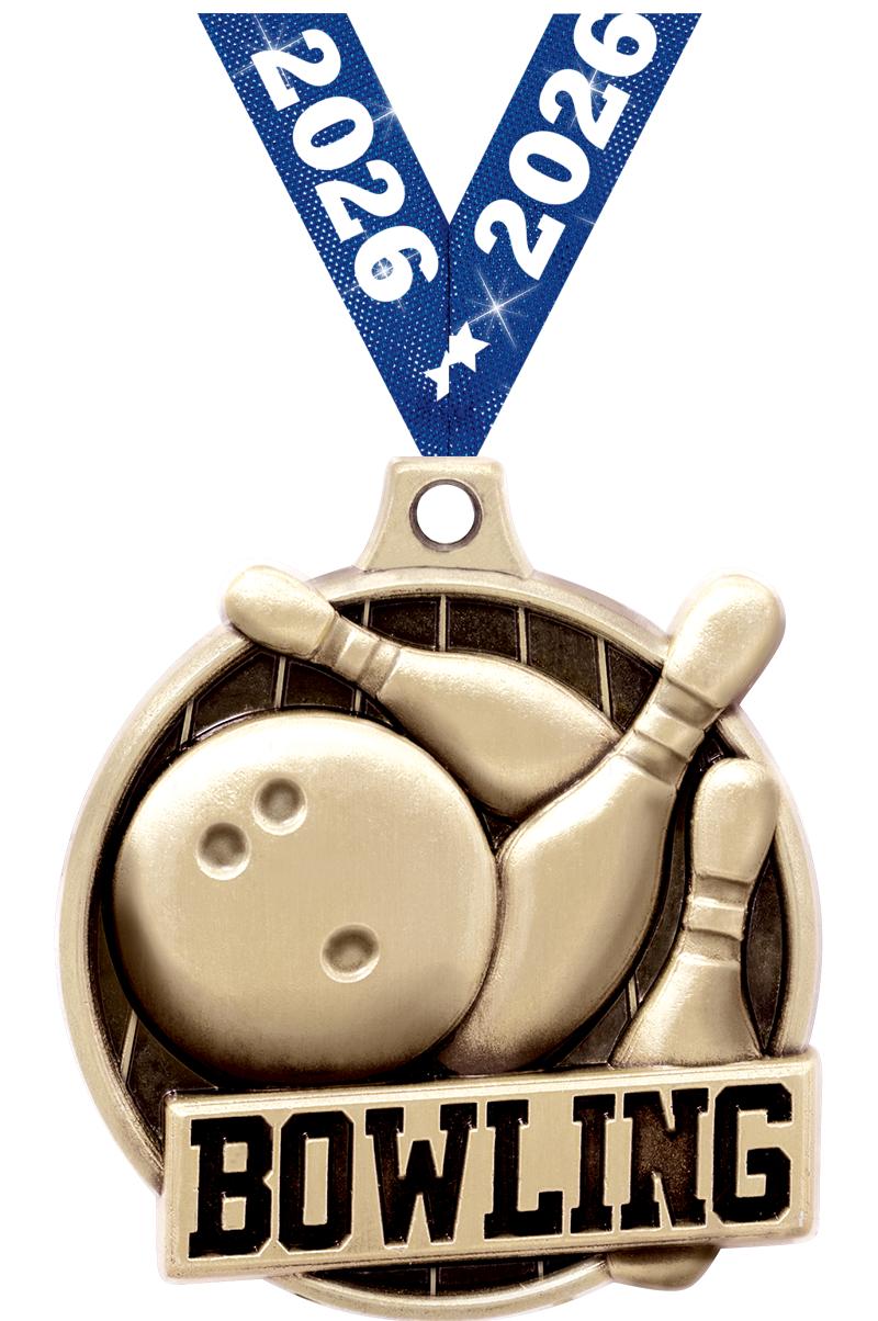 1.5"3D CHALLENGER BOWLING GOLD