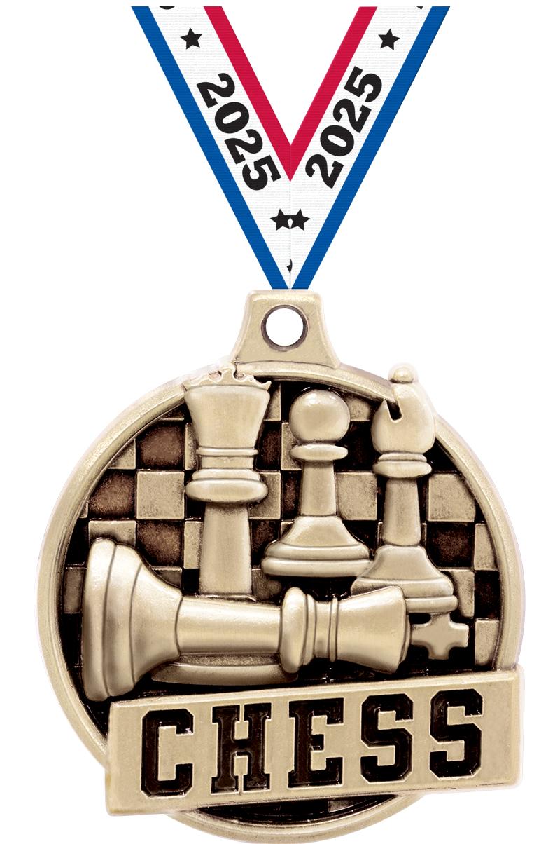 1.5"3D CHALLENGER CHESS GOLD