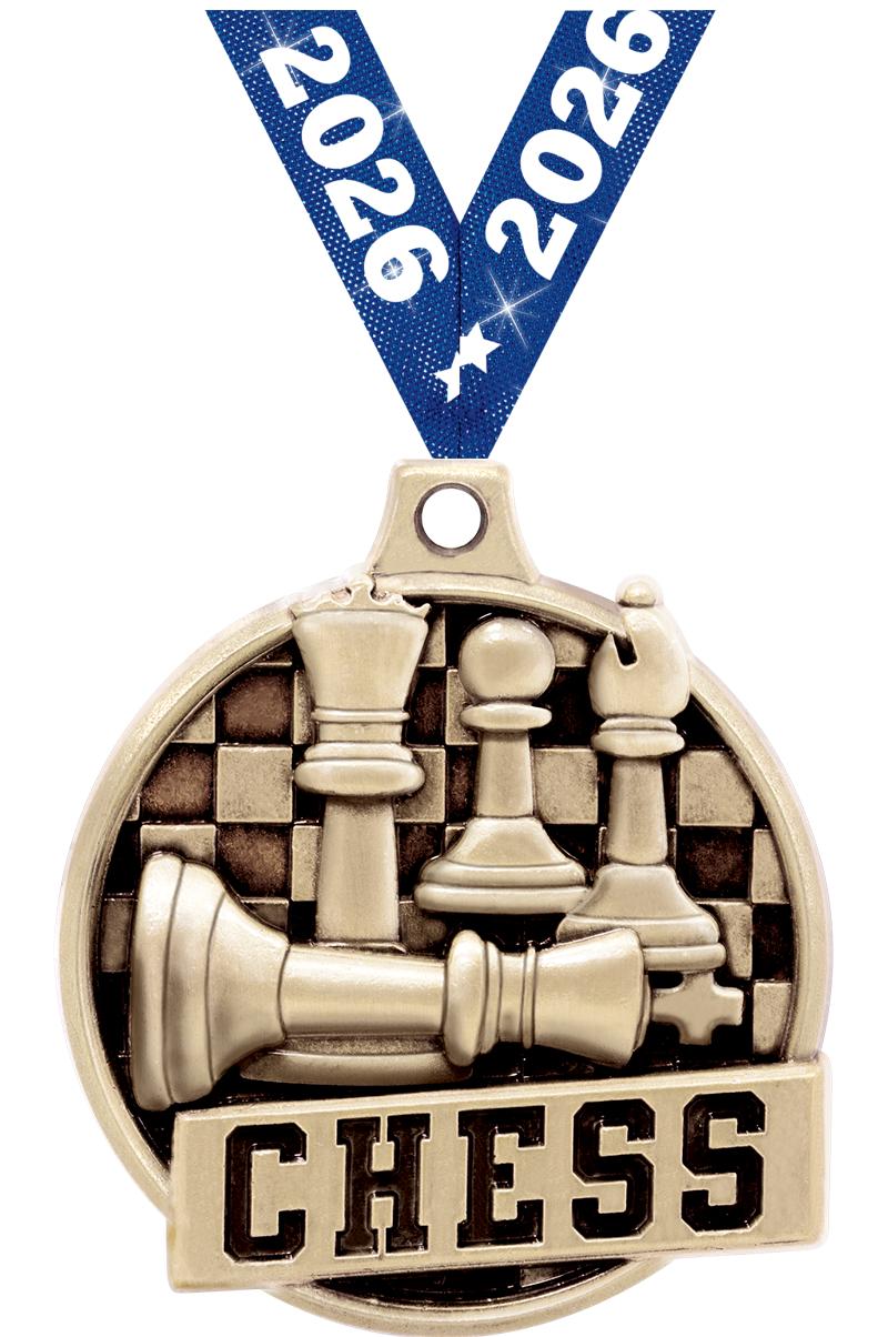 1.5"3D CHALLENGER CHESS GOLD