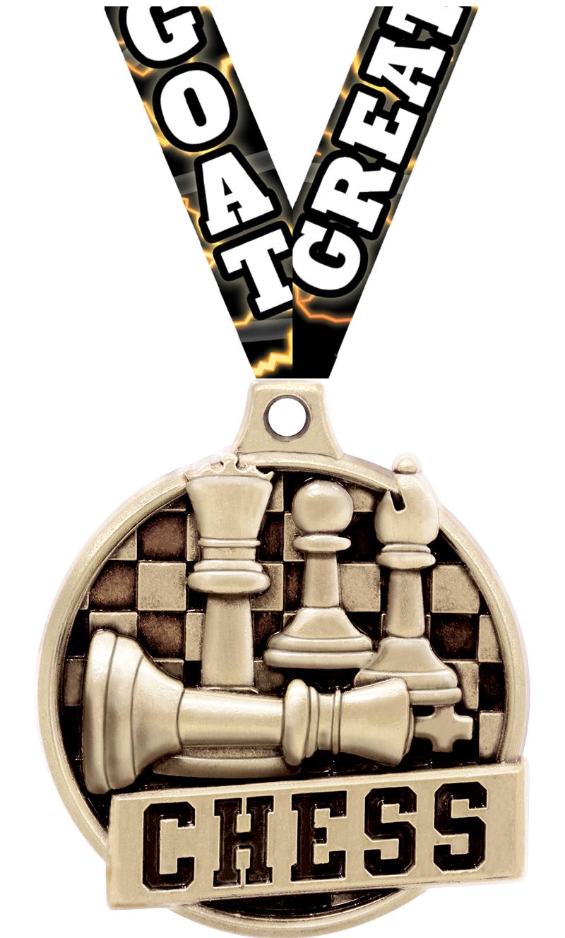 1.5"3D CHALLENGER CHESS GOLD