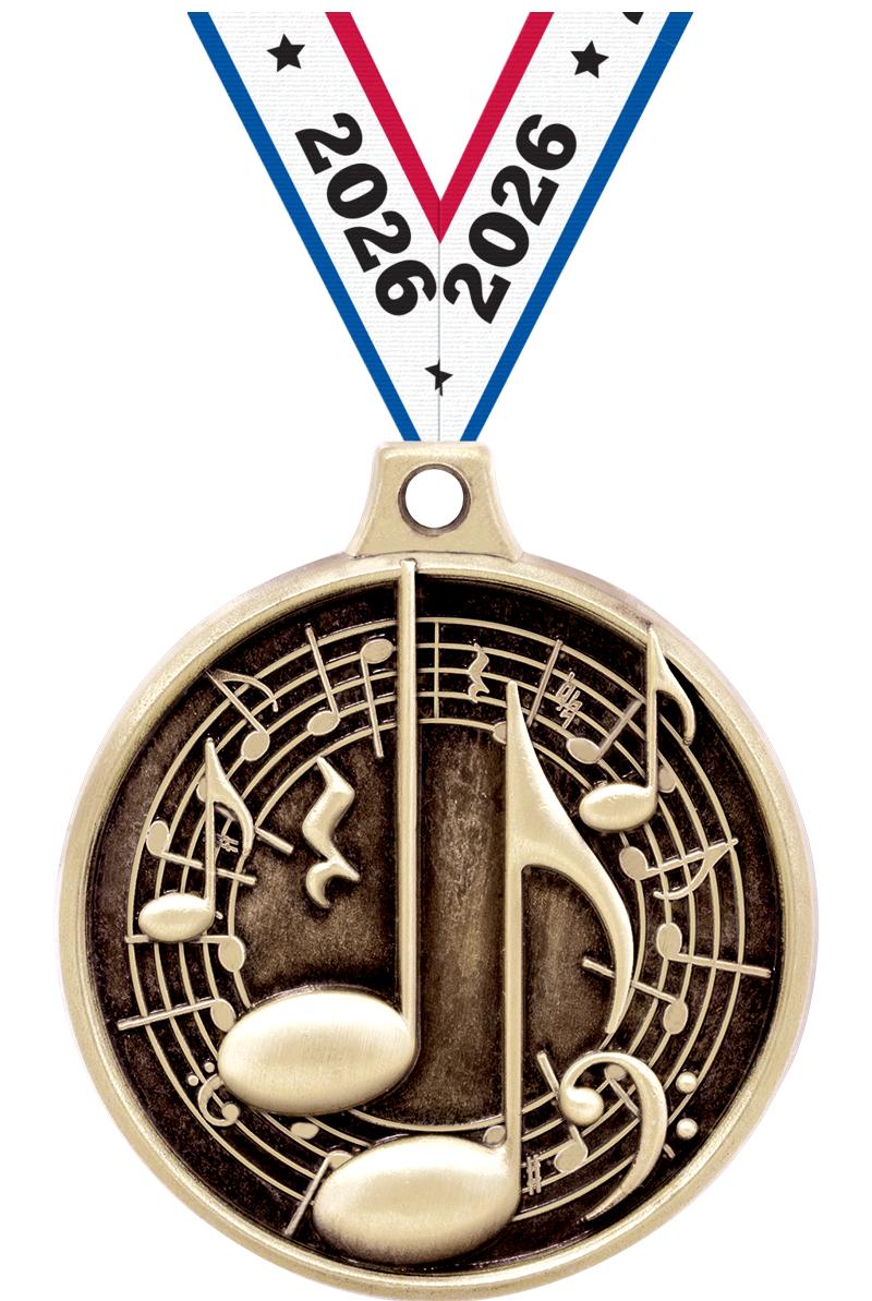 1.5"3D CHALLENGER MUSIC GOLD