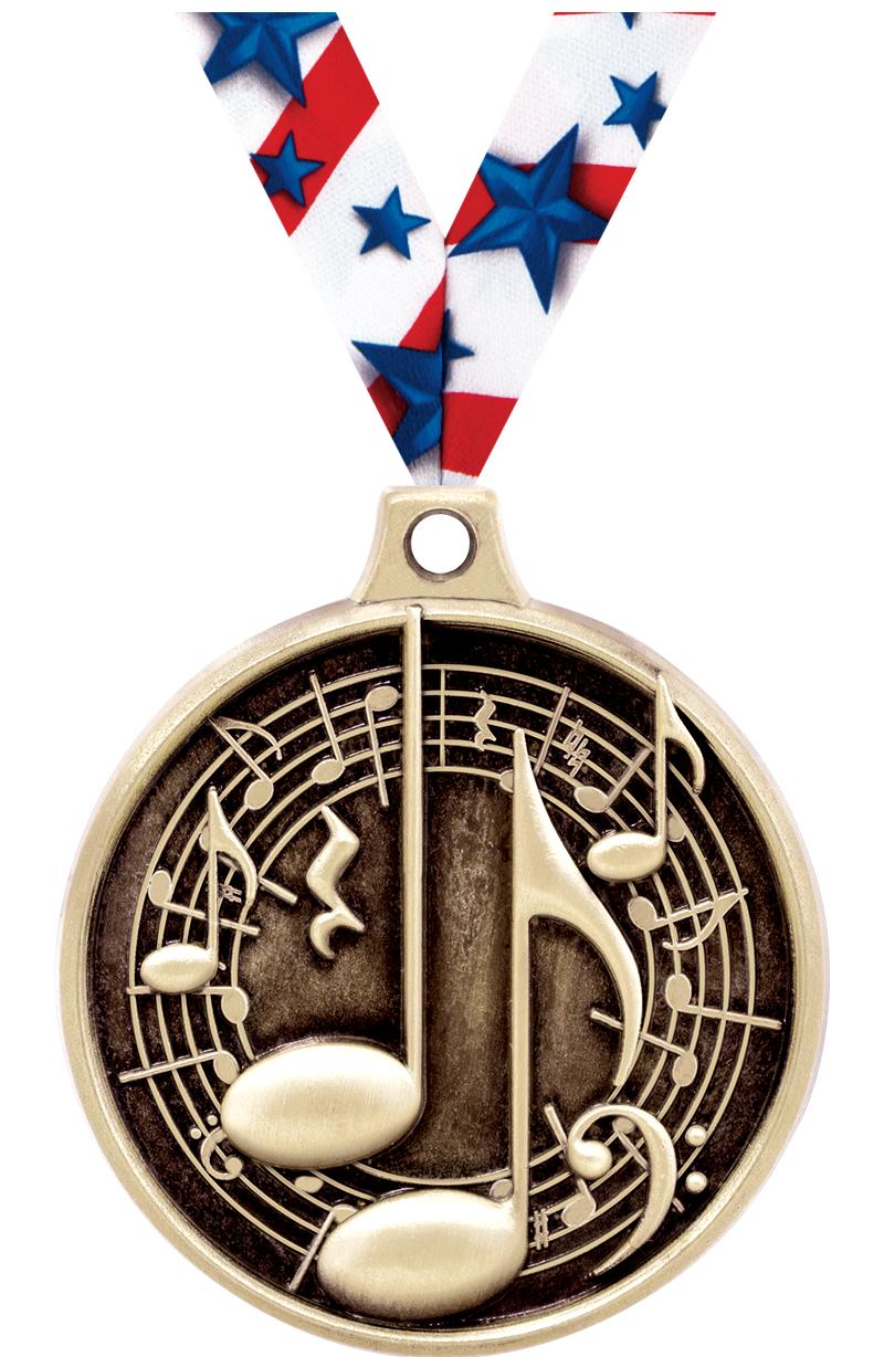 1.5"3D CHALLENGER MUSIC GOLD