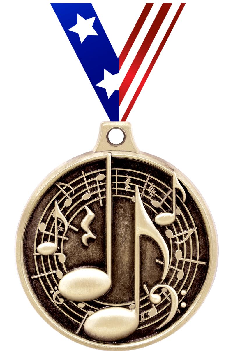 1.5"3D CHALLENGER MUSIC GOLD