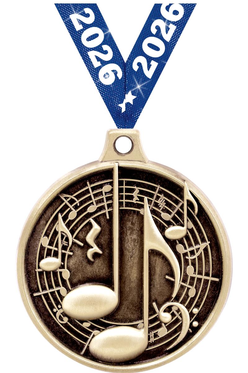 1.5"3D CHALLENGER MUSIC GOLD