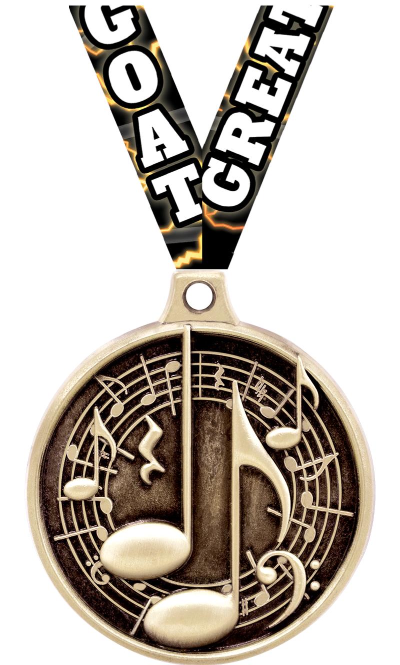 1.5"3D CHALLENGER MUSIC GOLD