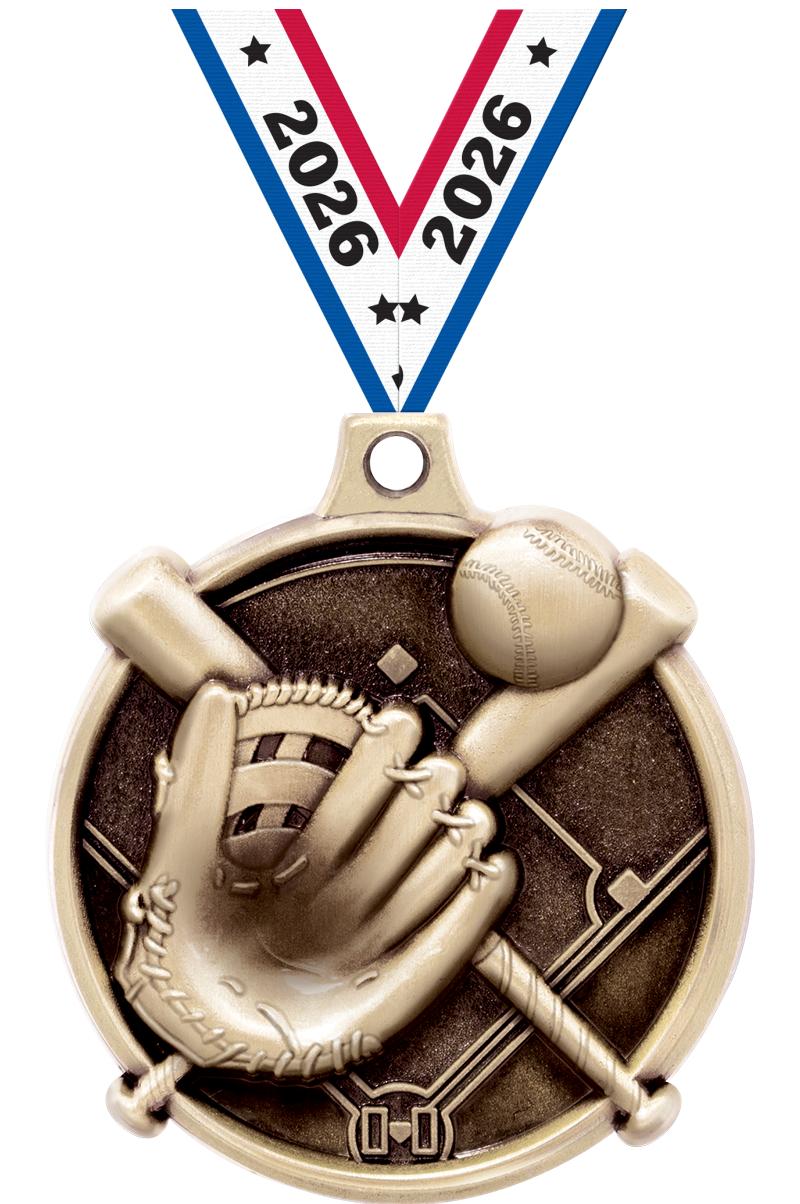 1.5"3D CHALLENGER SOFTBALL GLD