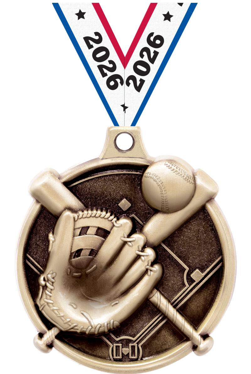 1.5"3D CHALLENGER SOFTBALL GLD
