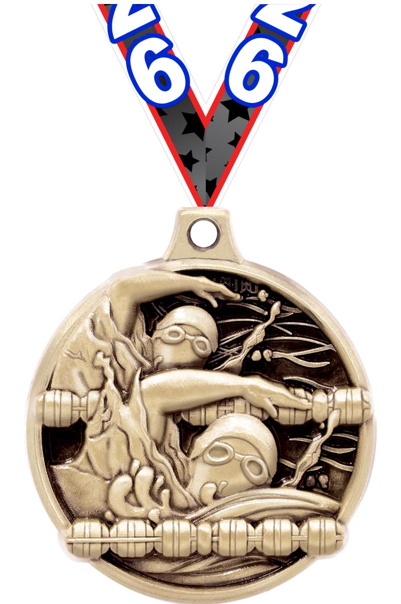 1.5"3D CHALLENGER SWIM MDL GLD