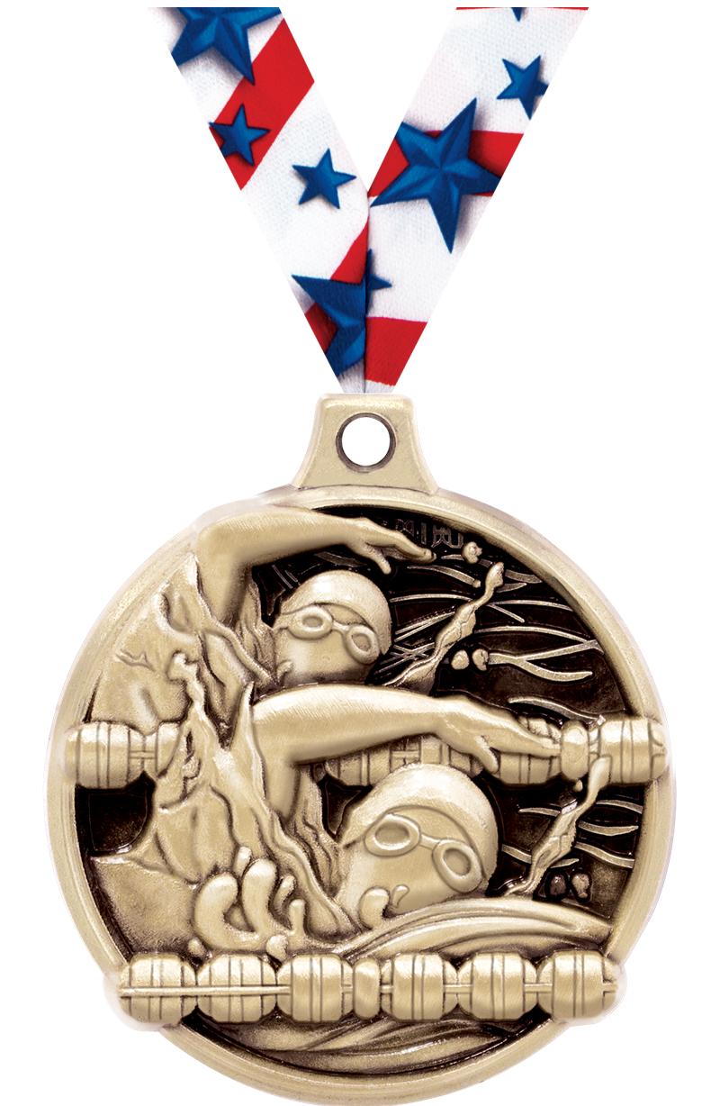 1.5"3D CHALLENGER SWIM MDL GLD