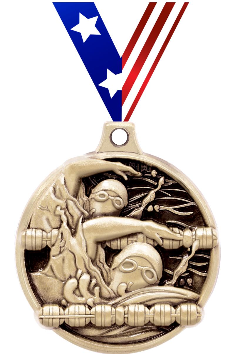 1.5"3D CHALLENGER SWIM MDL GLD