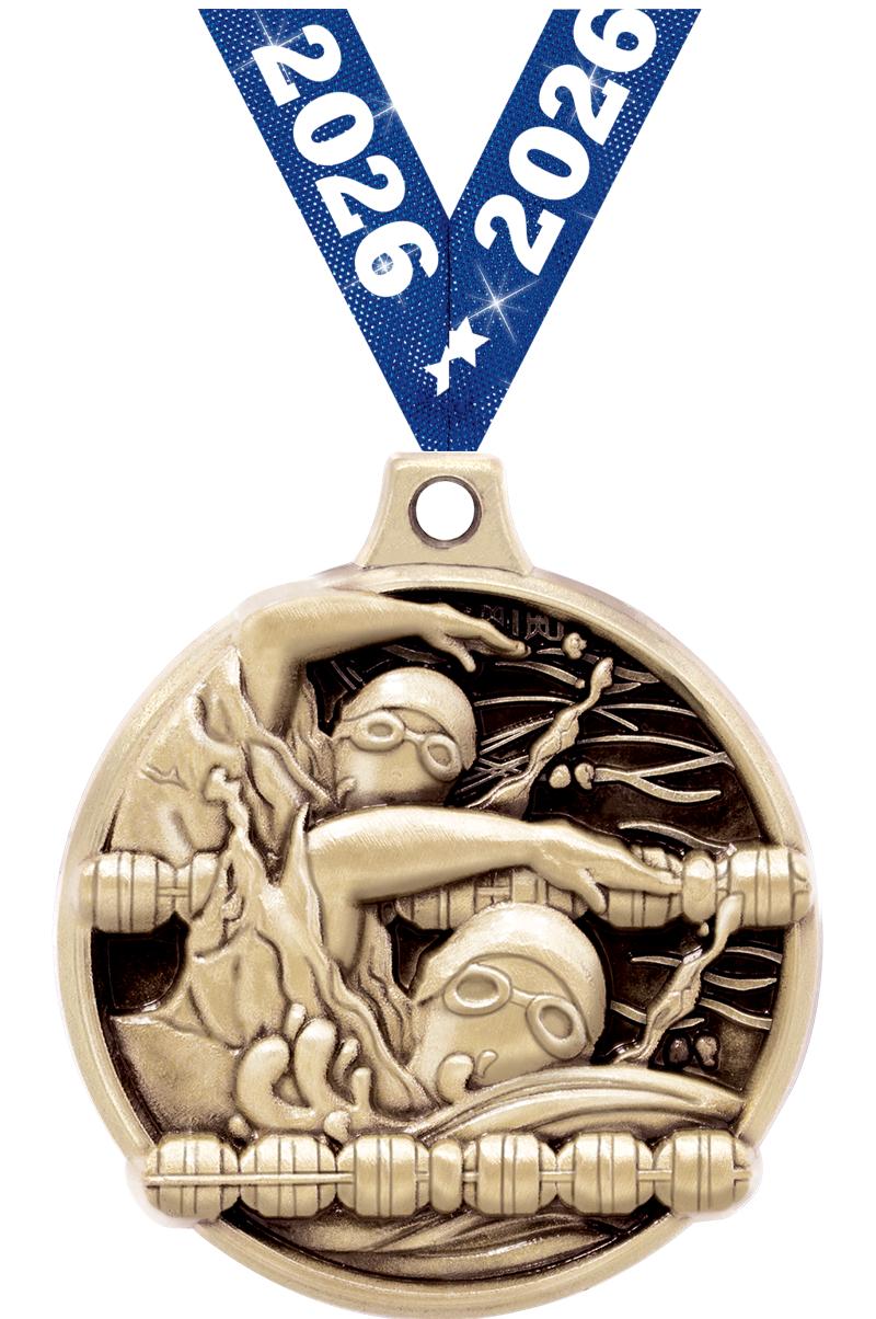 1.5"3D CHALLENGER SWIM MDL GLD