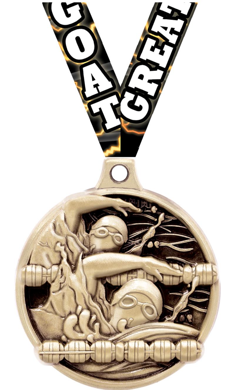 1.5"3D CHALLENGER SWIM MDL GLD