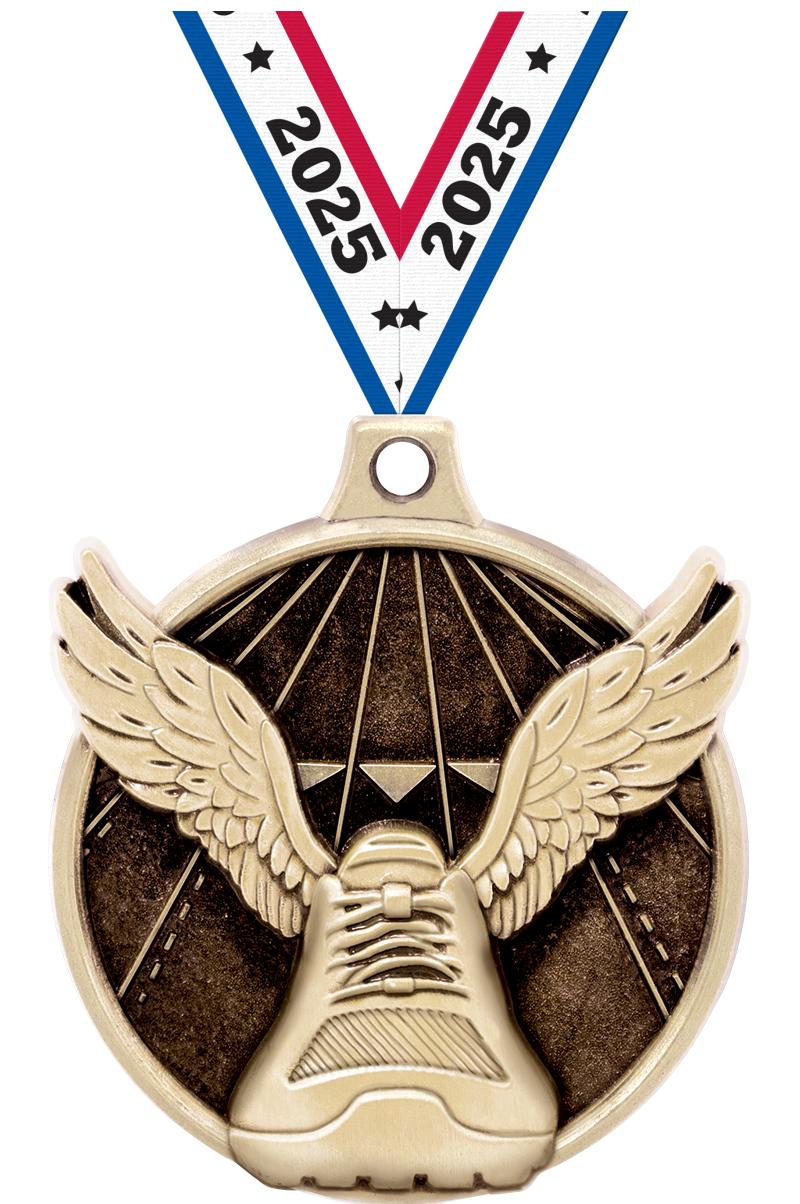 1.5"3D CHALLNGR WING FOOT GOLD