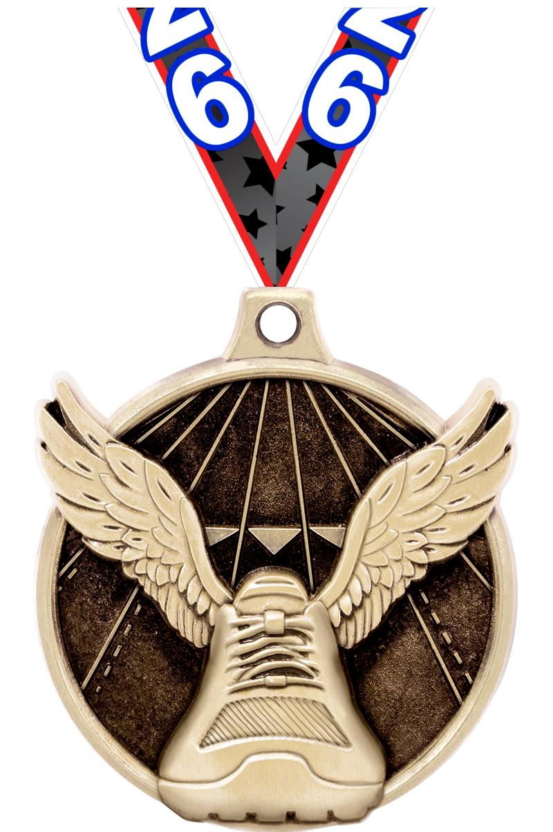 1.5"3D CHALLNGR WING FOOT GOLD